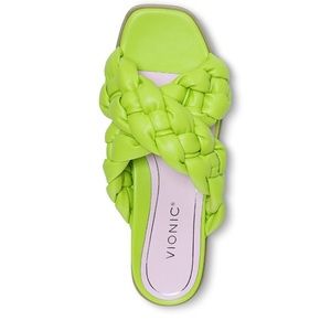 Vionic lime green braided sandals NWOB size 11